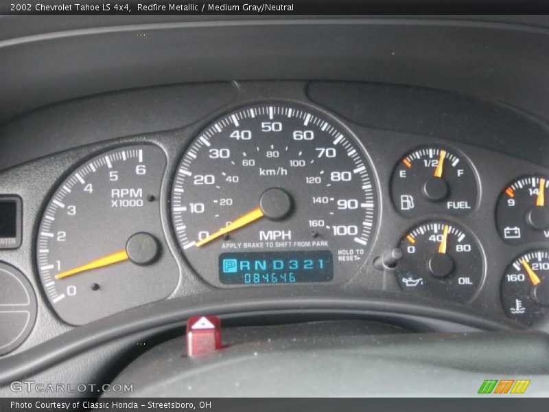 Redfire Metallic / Medium Gray/Neutral 2002 Chevrolet Tahoe LS 4x4
