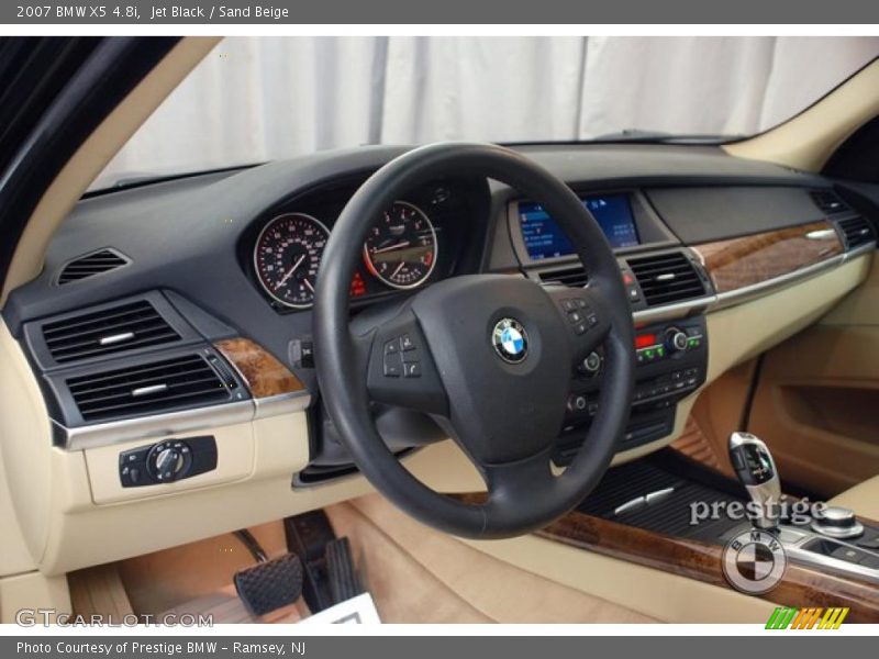 Jet Black / Sand Beige 2007 BMW X5 4.8i