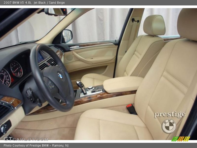 Jet Black / Sand Beige 2007 BMW X5 4.8i