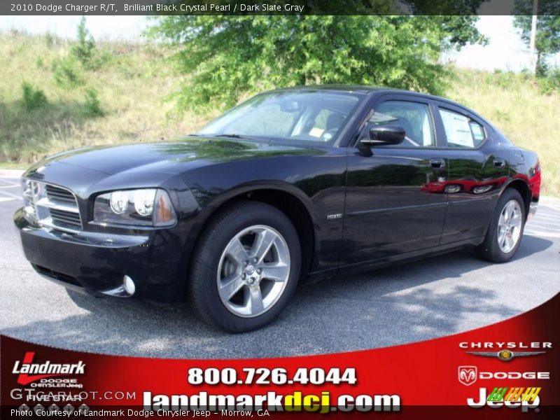 Brilliant Black Crystal Pearl / Dark Slate Gray 2010 Dodge Charger R/T