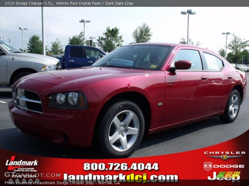 Inferno Red Crystal Pearl / Dark Slate Gray 2010 Dodge Charger 3.5L