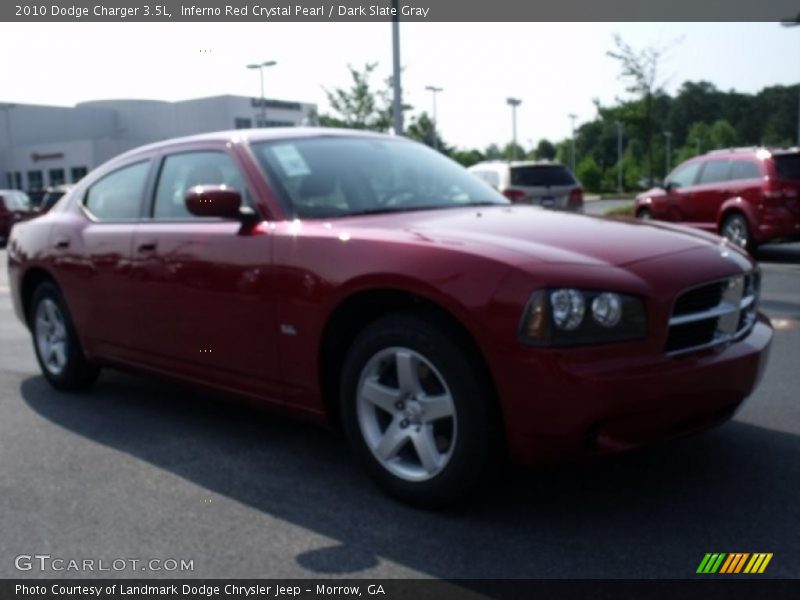 Inferno Red Crystal Pearl / Dark Slate Gray 2010 Dodge Charger 3.5L