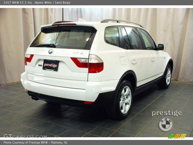 Alpine White / Sand Beige 2007 BMW X3 3.0si