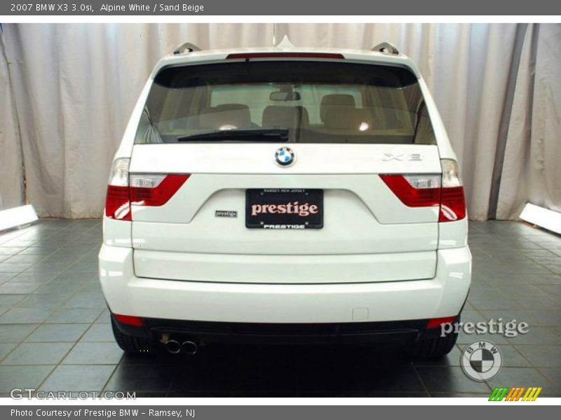 Alpine White / Sand Beige 2007 BMW X3 3.0si