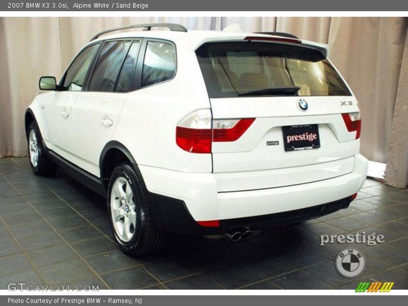 Alpine White / Sand Beige 2007 BMW X3 3.0si