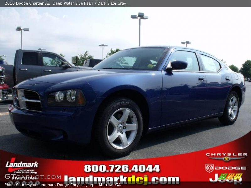 Deep Water Blue Pearl / Dark Slate Gray 2010 Dodge Charger SE