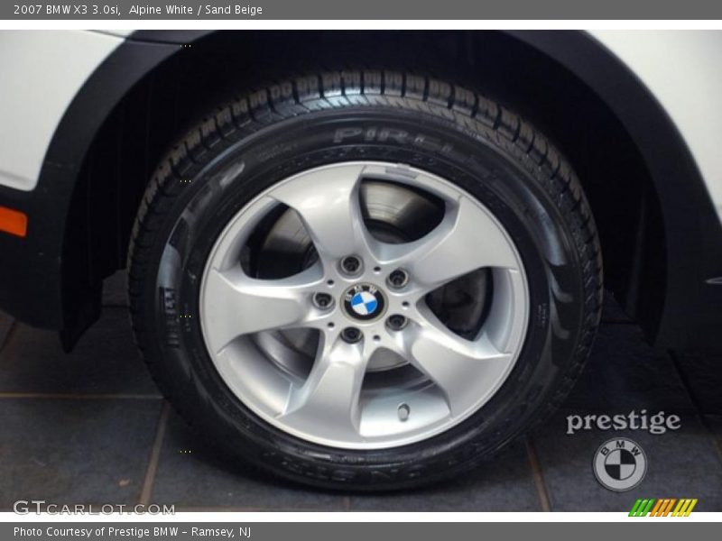 Alpine White / Sand Beige 2007 BMW X3 3.0si
