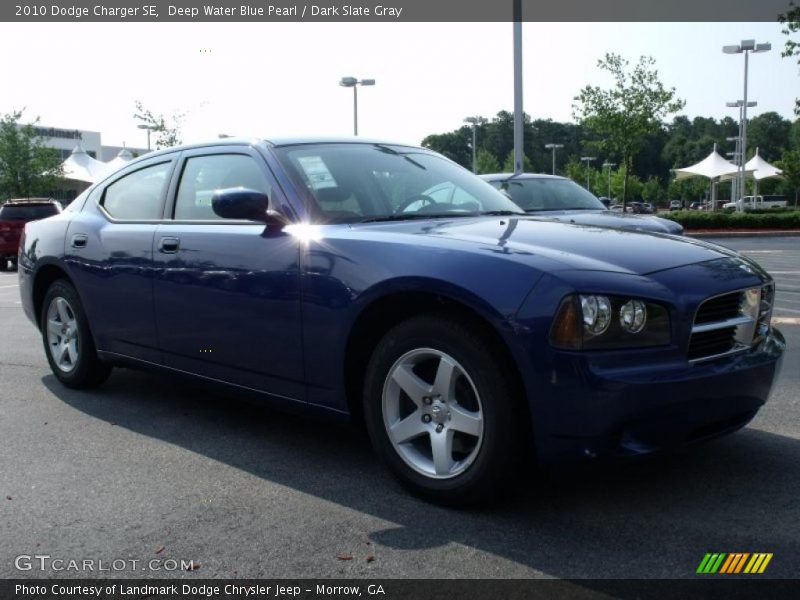 Deep Water Blue Pearl / Dark Slate Gray 2010 Dodge Charger SE
