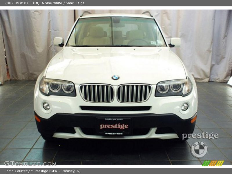 Alpine White / Sand Beige 2007 BMW X3 3.0si