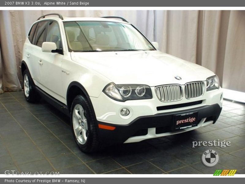 Alpine White / Sand Beige 2007 BMW X3 3.0si