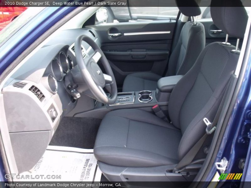 Deep Water Blue Pearl / Dark Slate Gray 2010 Dodge Charger SE