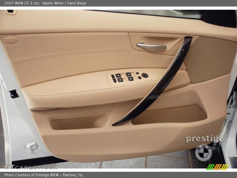 Alpine White / Sand Beige 2007 BMW X3 3.0si