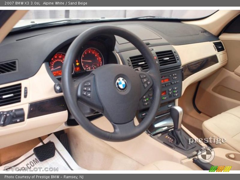 Alpine White / Sand Beige 2007 BMW X3 3.0si
