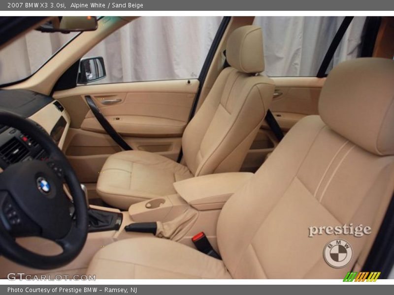 Alpine White / Sand Beige 2007 BMW X3 3.0si