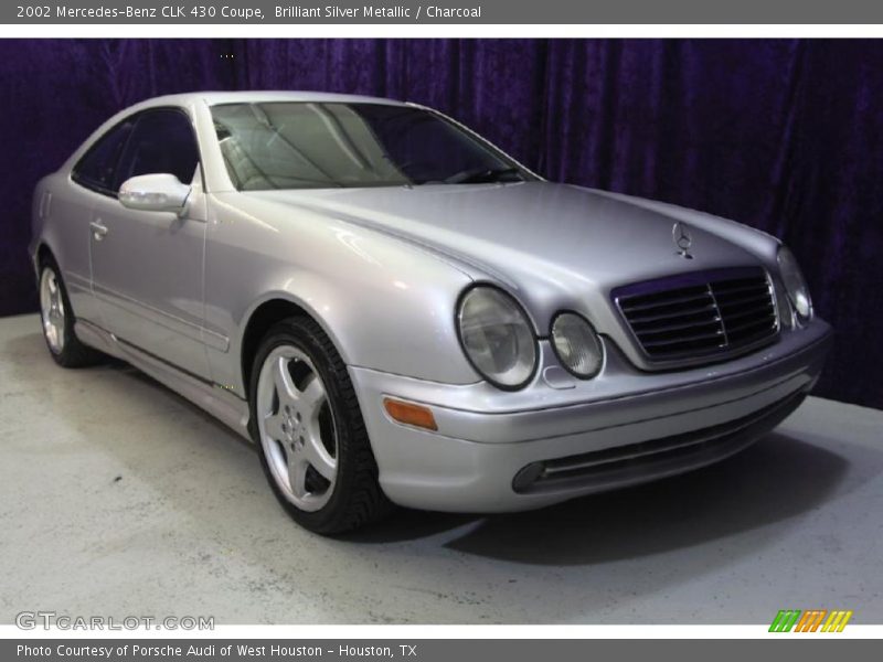 Brilliant Silver Metallic / Charcoal 2002 Mercedes-Benz CLK 430 Coupe