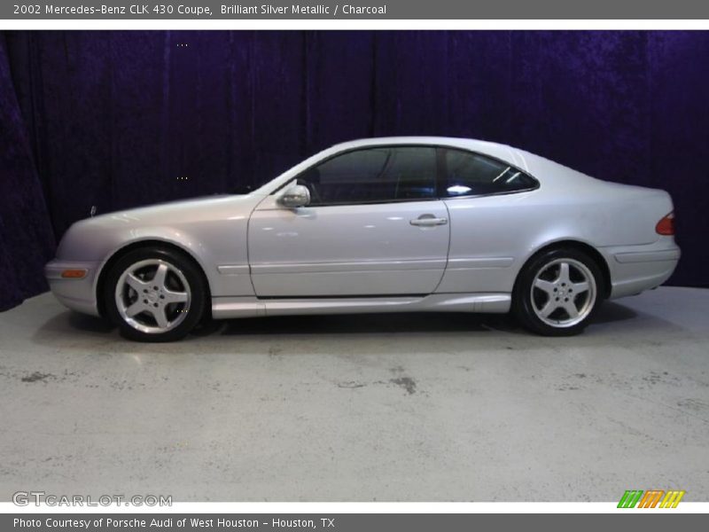 Brilliant Silver Metallic / Charcoal 2002 Mercedes-Benz CLK 430 Coupe