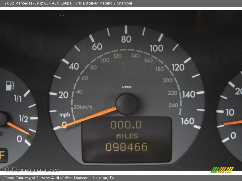 Brilliant Silver Metallic / Charcoal 2002 Mercedes-Benz CLK 430 Coupe