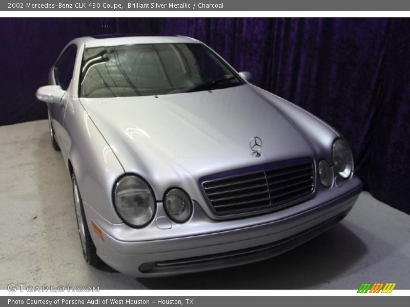 Brilliant Silver Metallic / Charcoal 2002 Mercedes-Benz CLK 430 Coupe