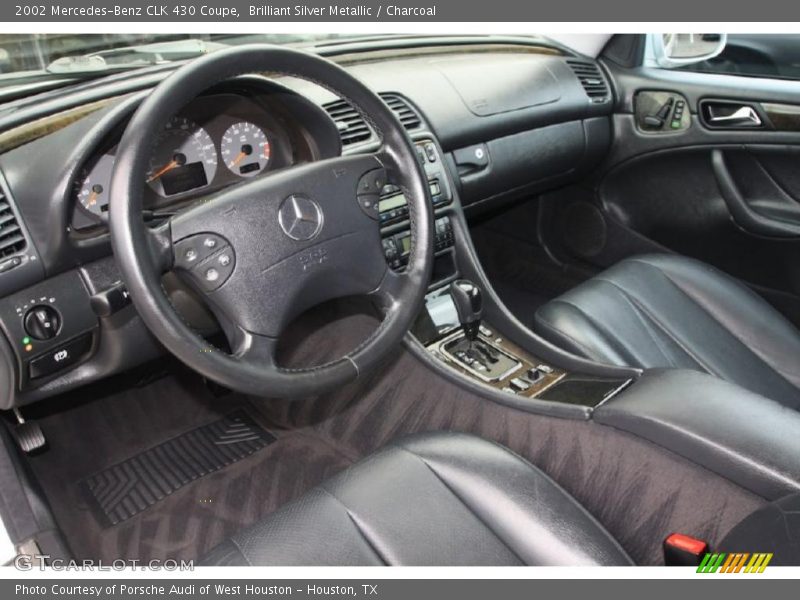 Brilliant Silver Metallic / Charcoal 2002 Mercedes-Benz CLK 430 Coupe