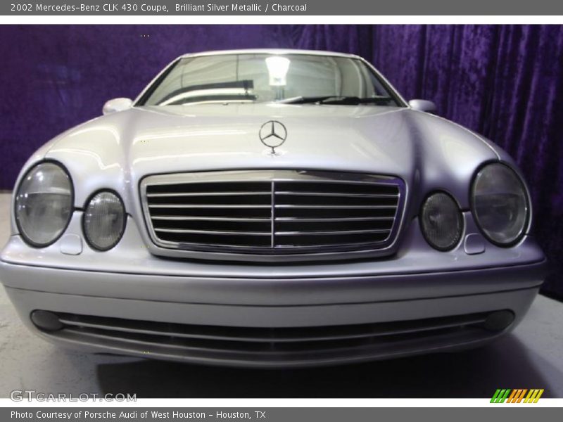 Brilliant Silver Metallic / Charcoal 2002 Mercedes-Benz CLK 430 Coupe