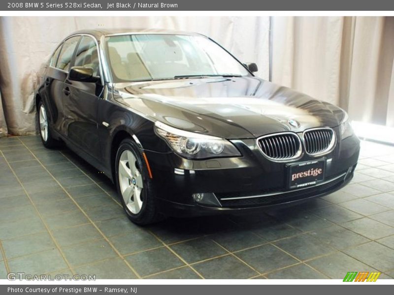 Jet Black / Natural Brown 2008 BMW 5 Series 528xi Sedan