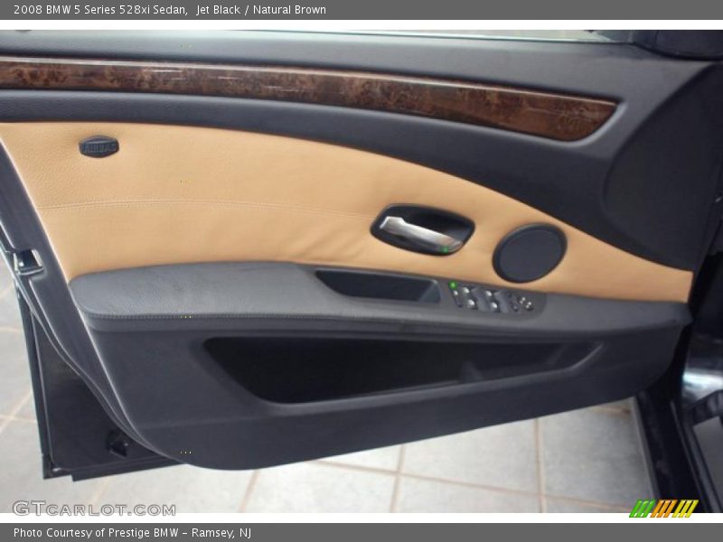 Jet Black / Natural Brown 2008 BMW 5 Series 528xi Sedan