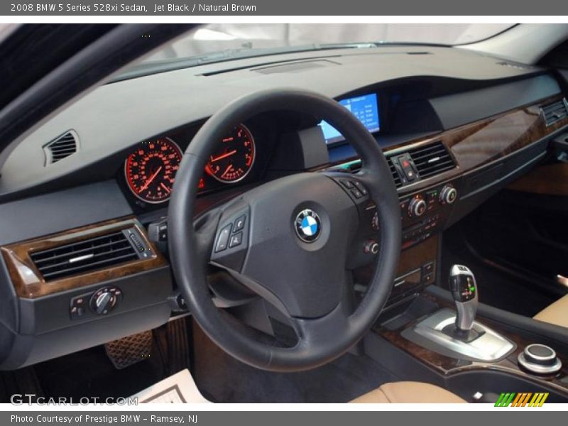 Jet Black / Natural Brown 2008 BMW 5 Series 528xi Sedan