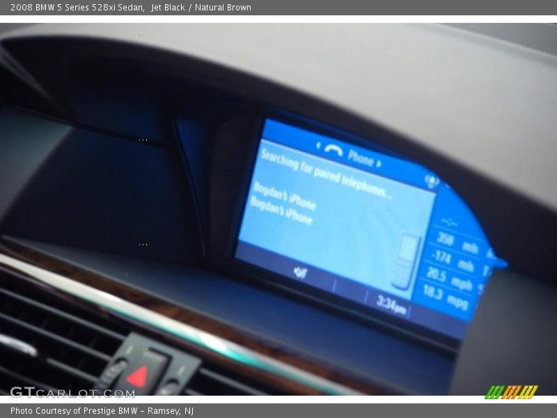 Jet Black / Natural Brown 2008 BMW 5 Series 528xi Sedan