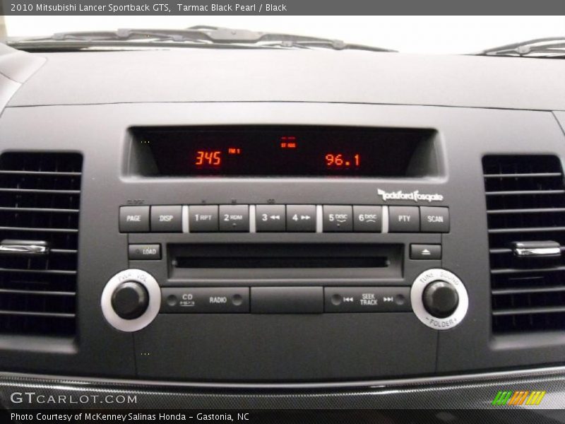 Tarmac Black Pearl / Black 2010 Mitsubishi Lancer Sportback GTS