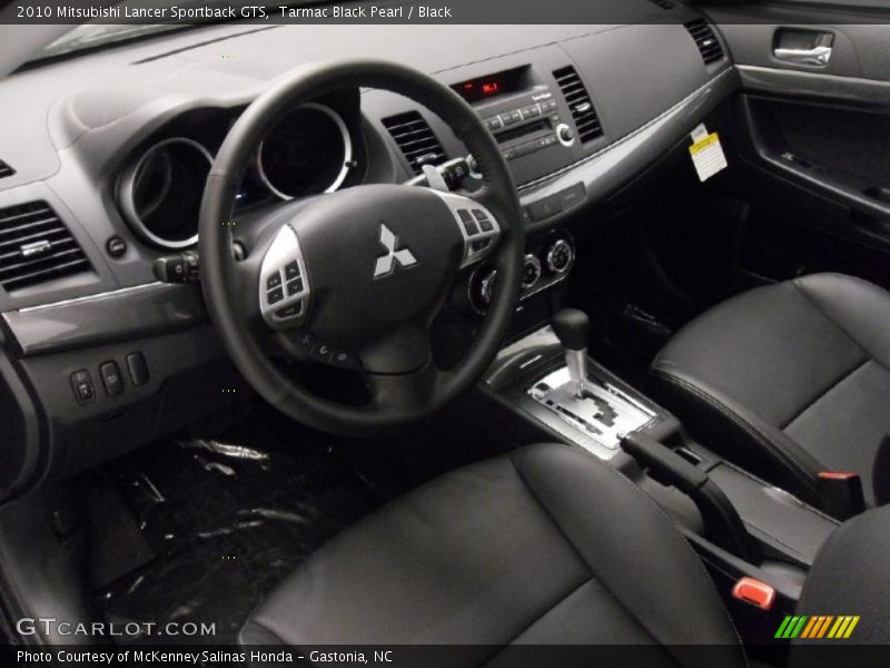 Tarmac Black Pearl / Black 2010 Mitsubishi Lancer Sportback GTS