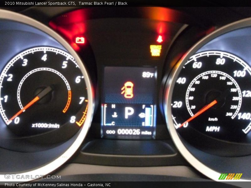 Tarmac Black Pearl / Black 2010 Mitsubishi Lancer Sportback GTS