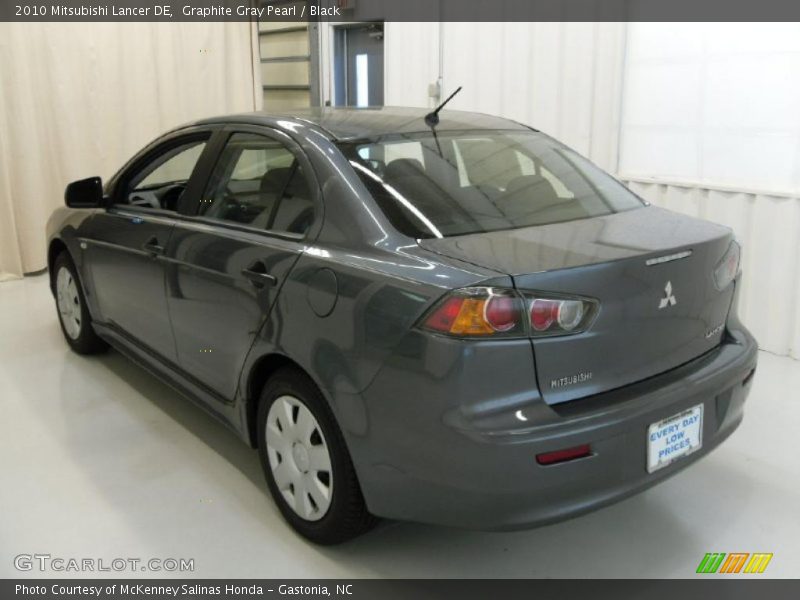 Graphite Gray Pearl / Black 2010 Mitsubishi Lancer DE