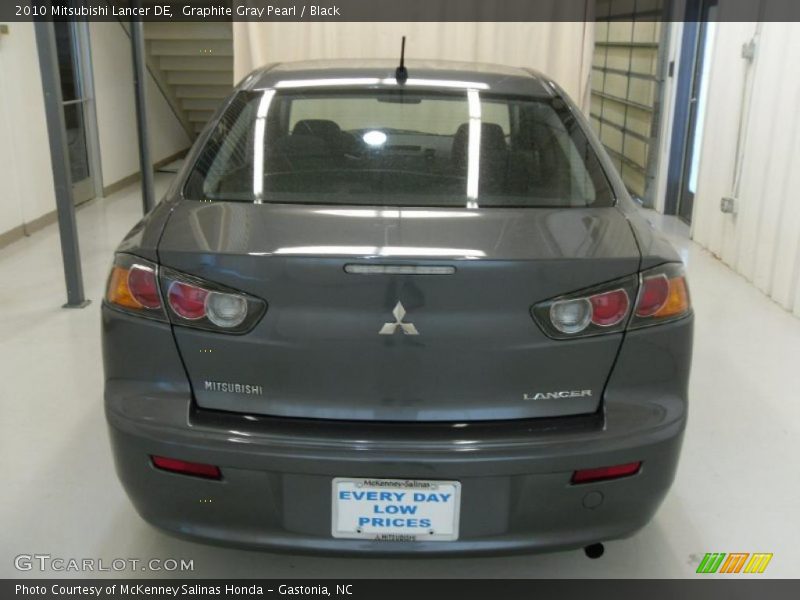 Graphite Gray Pearl / Black 2010 Mitsubishi Lancer DE