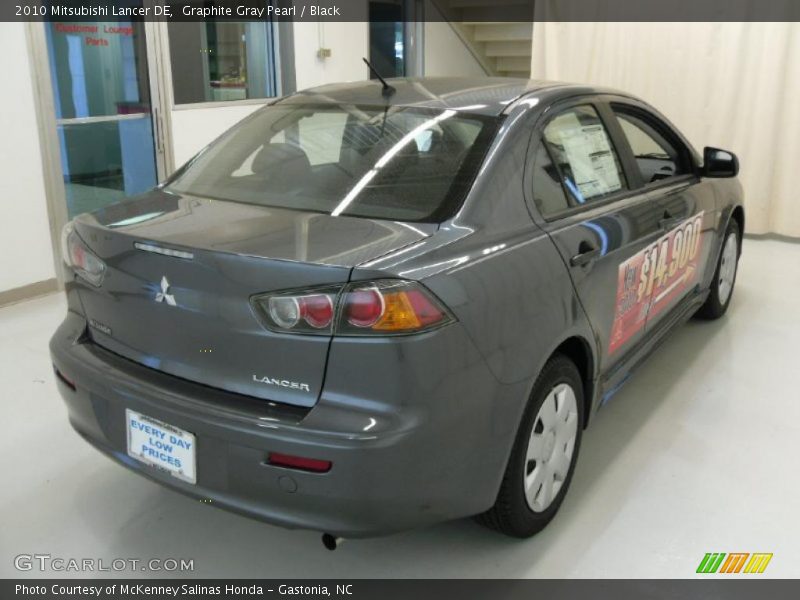 Graphite Gray Pearl / Black 2010 Mitsubishi Lancer DE