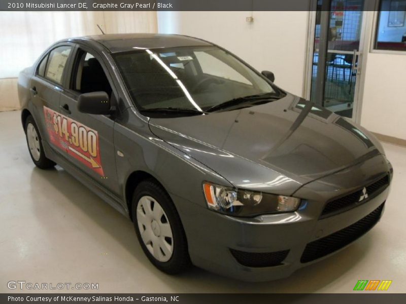 Graphite Gray Pearl / Black 2010 Mitsubishi Lancer DE