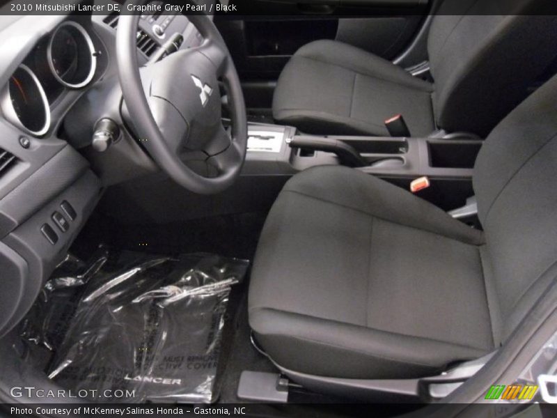 Graphite Gray Pearl / Black 2010 Mitsubishi Lancer DE