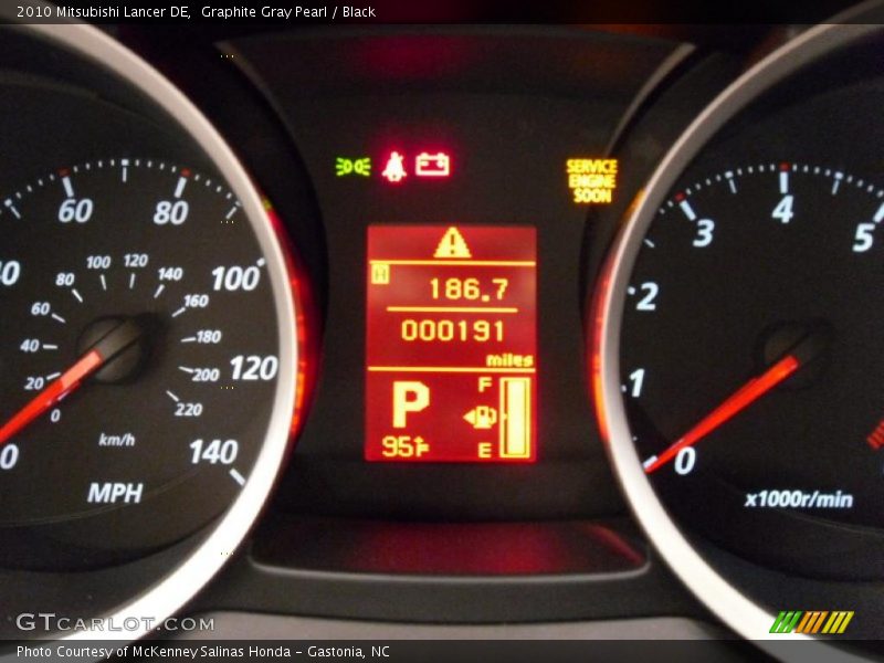 Graphite Gray Pearl / Black 2010 Mitsubishi Lancer DE