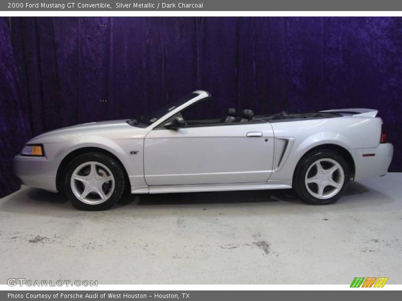 Silver Metallic / Dark Charcoal 2000 Ford Mustang GT Convertible