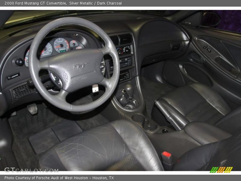 Silver Metallic / Dark Charcoal 2000 Ford Mustang GT Convertible