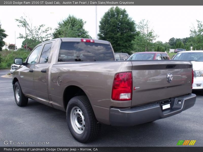 Austin Tan Pearl / Dark Slate/Medium Graystone 2010 Dodge Ram 1500 ST Quad Cab