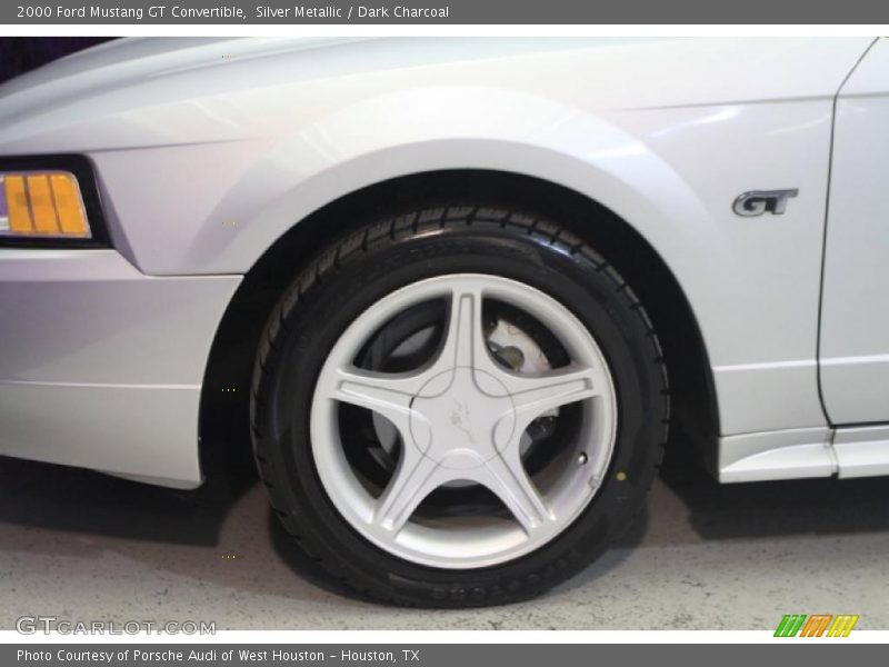 Silver Metallic / Dark Charcoal 2000 Ford Mustang GT Convertible