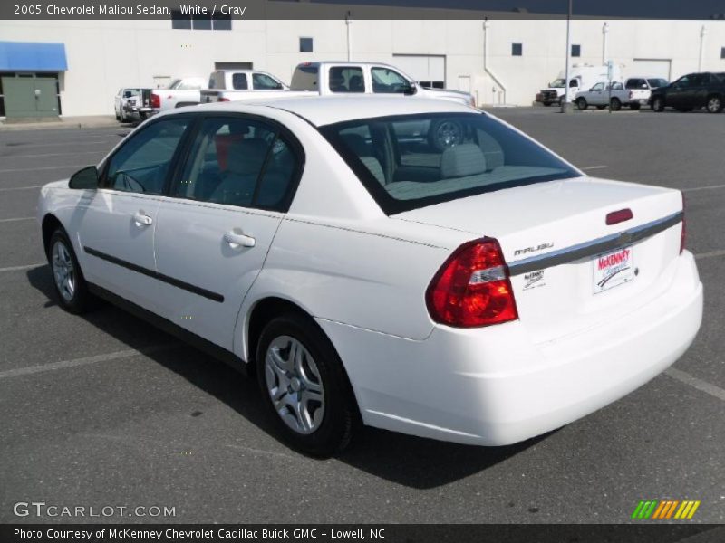 White / Gray 2005 Chevrolet Malibu Sedan