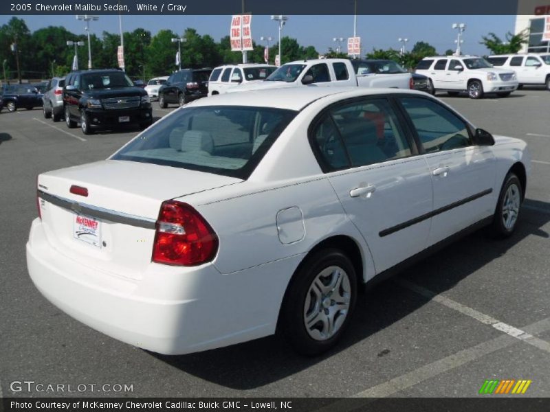 White / Gray 2005 Chevrolet Malibu Sedan