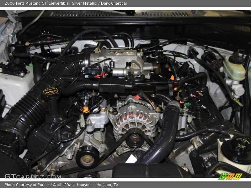 Silver Metallic / Dark Charcoal 2000 Ford Mustang GT Convertible