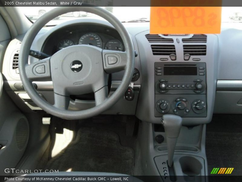 White / Gray 2005 Chevrolet Malibu Sedan