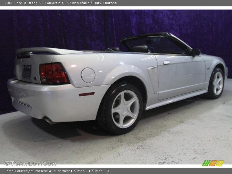 Silver Metallic / Dark Charcoal 2000 Ford Mustang GT Convertible