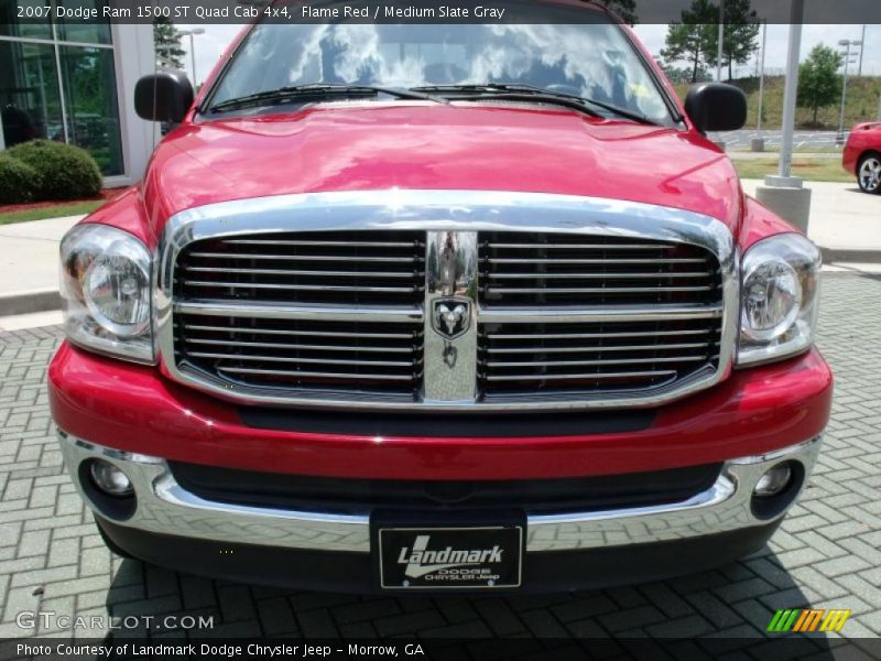 Flame Red / Medium Slate Gray 2007 Dodge Ram 1500 ST Quad Cab 4x4