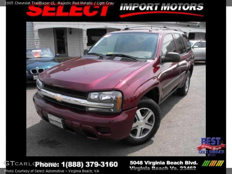 Majestic Red Metallic / Light Gray 2005 Chevrolet TrailBlazer LS