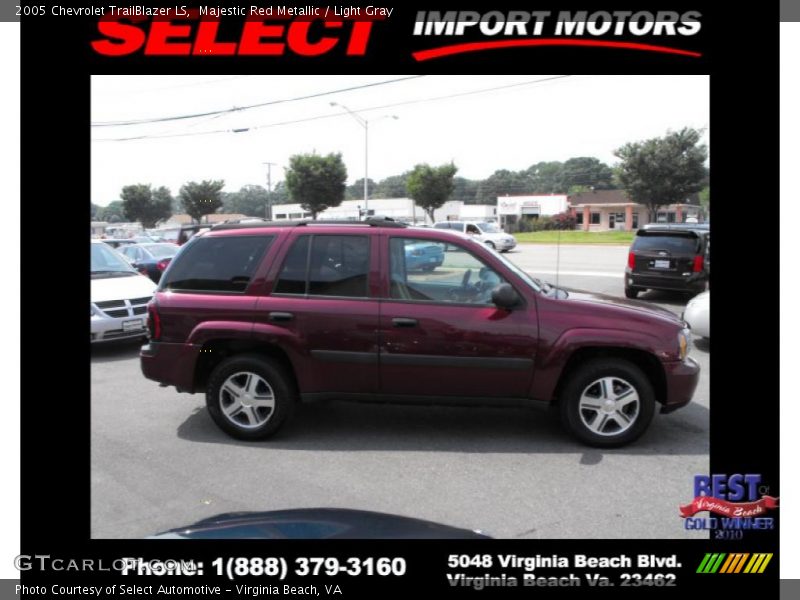 Majestic Red Metallic / Light Gray 2005 Chevrolet TrailBlazer LS