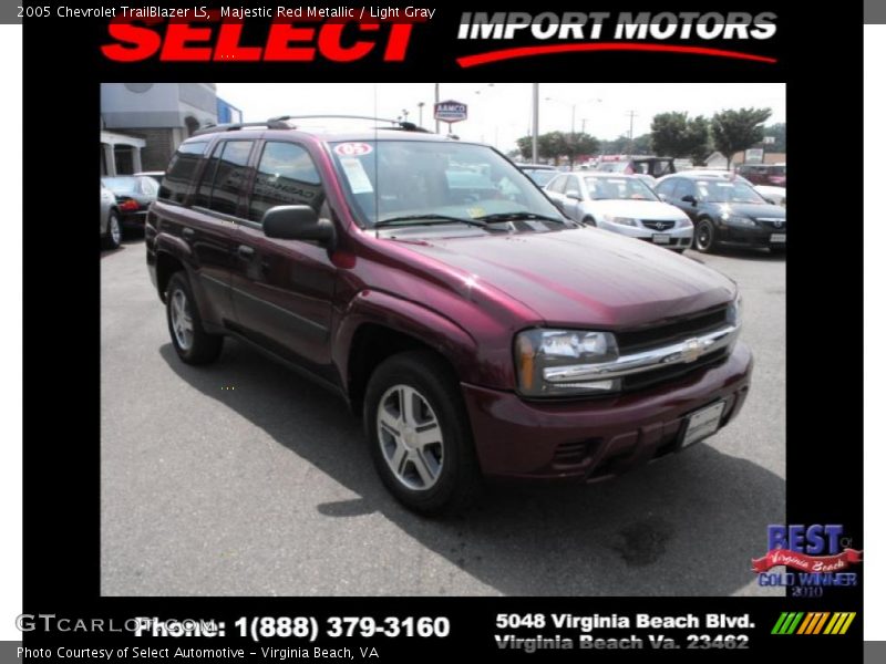 Majestic Red Metallic / Light Gray 2005 Chevrolet TrailBlazer LS